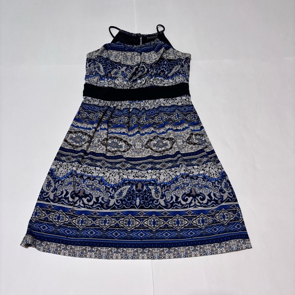 ⭐️Blue and Black Patterned Women’s Dress